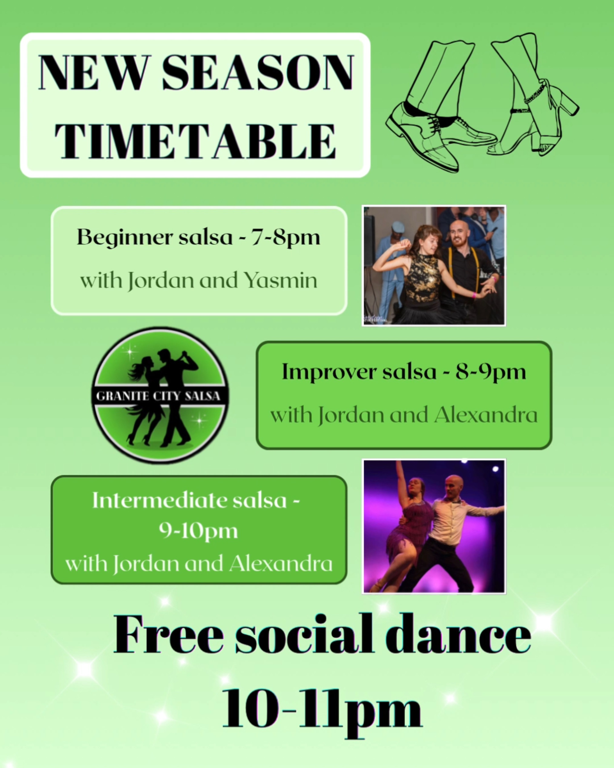 Granite City Salsa new season timetable social media post